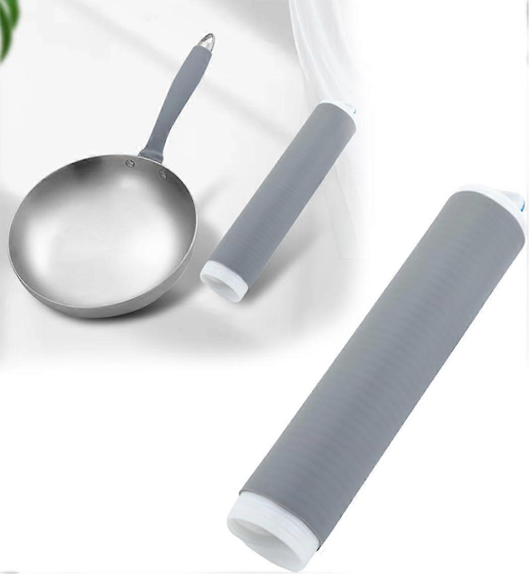 Self-Shrink Handle Sleeve Any Handle & Grip, Anti-Slip Cold Shrink Sleeve Heat Resistant Silicone Pot Handle Cover,100% New