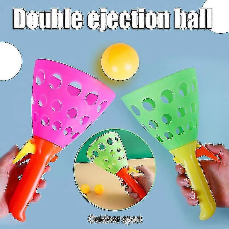 2024 Catch Ball Games With 2 Ball Pockets 2 Bats &3 Balls Exercise Hand-eye Coordination Outdoor Indoor Games For Teens Juegos