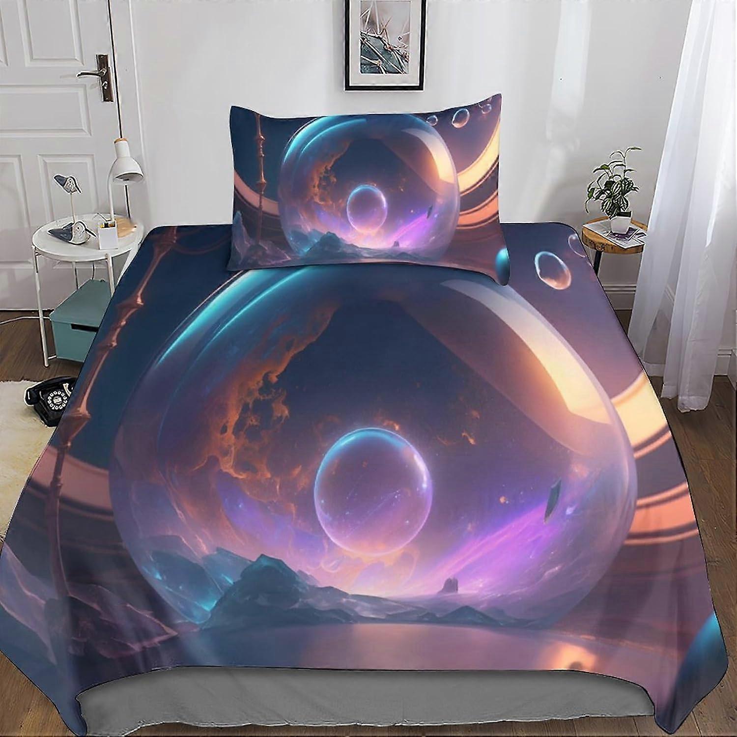 Dream of Fantasy Bedding Set for Adults and Children D Print Pattern Pipe Dream Soft Microfiber Duvet Cover with Pillowcases P 135*200 CM
