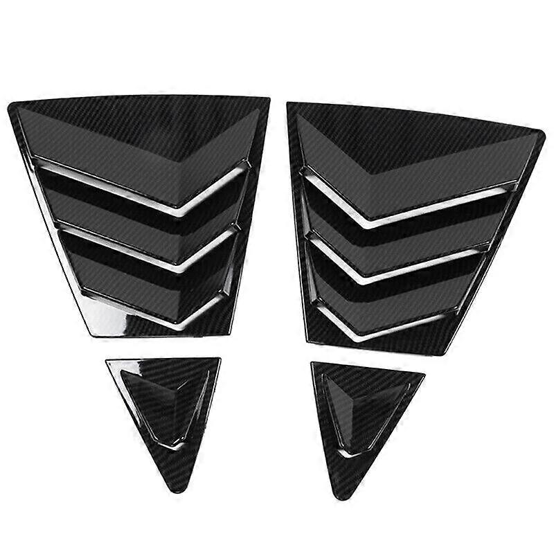 For 2020-2023 Car Rear Side Vent Quarter Window Louver Shutter Cover Carbon Fiber Color