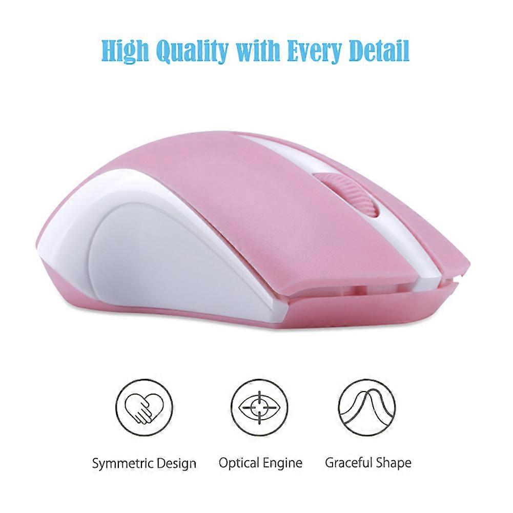 Q2 Symmetric Design 1200DPI Optical Mini Wireless Mouse for Laptop Computer