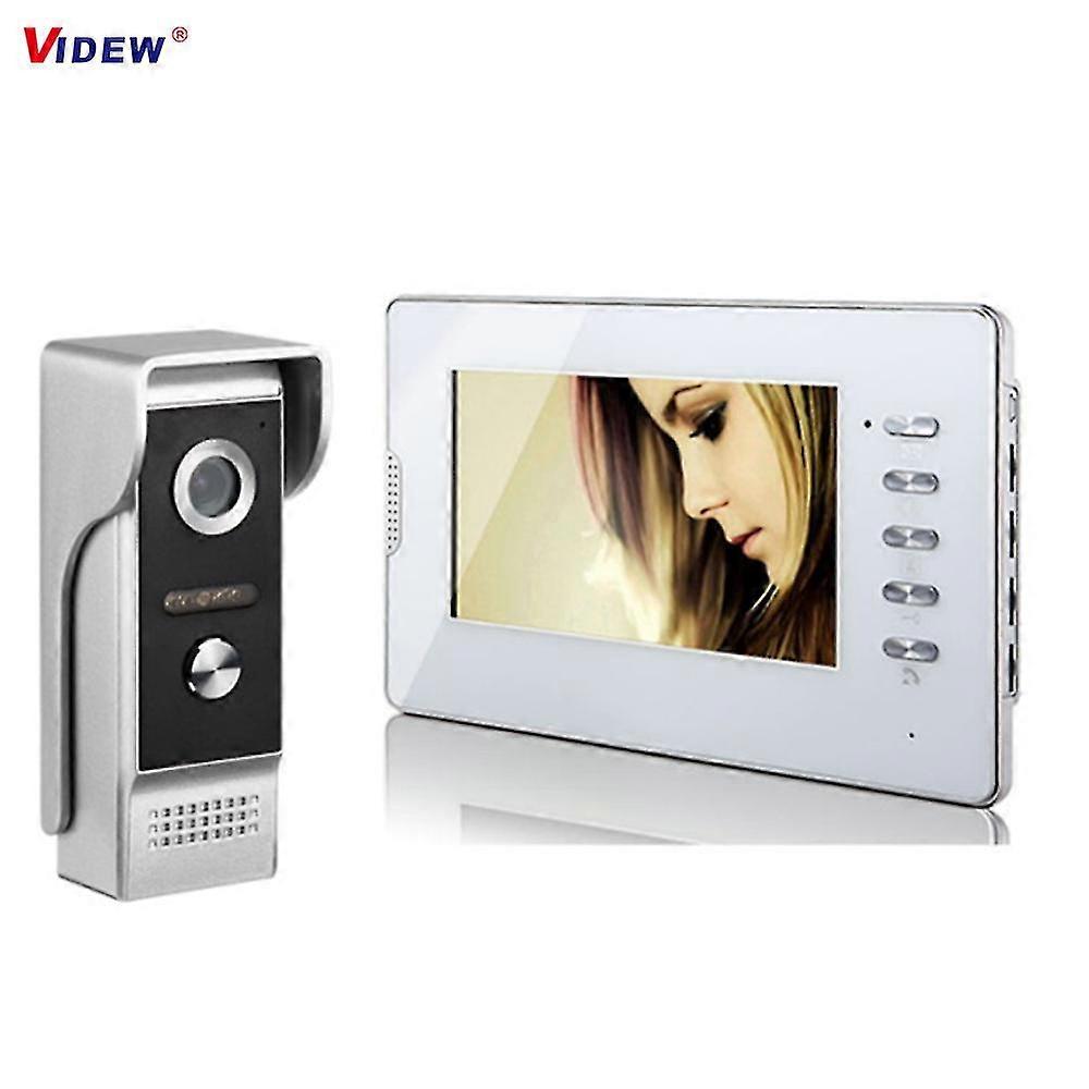 Video Intercom System Video Doorbell Camera With 7 Inch Monitor Ir Night Vision For Villa Apartment Home Security