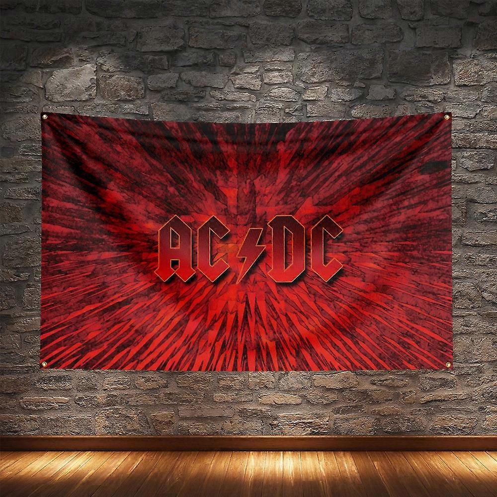 AC/DC Flag Polyester Digital Printing Music Banner For Decoration ...