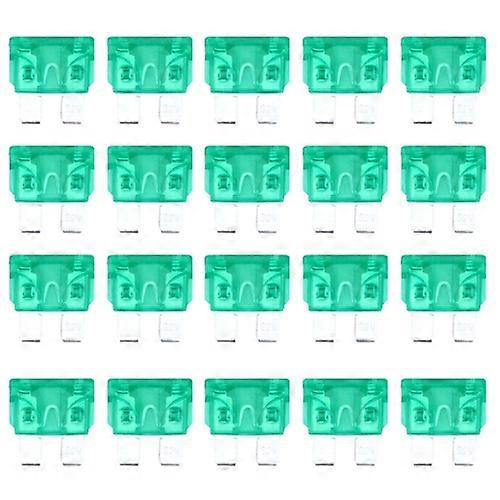 100 PCS Auto Mini Blade Fuse (30A) , DC 12V(Green)