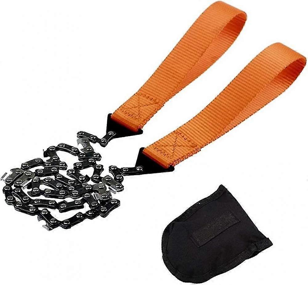 Portable Chainsaw Hand Saw,cable Saw For Survival Gear,steel Two Way Blade (11 Teeth, 103cm)