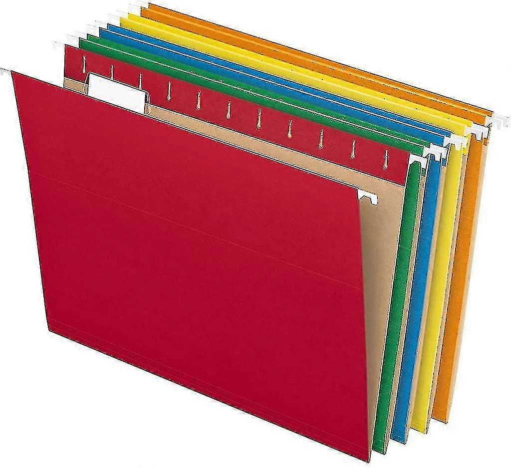 Hanging File Folders, Letter Size, Assorted Colors 25 Per Box