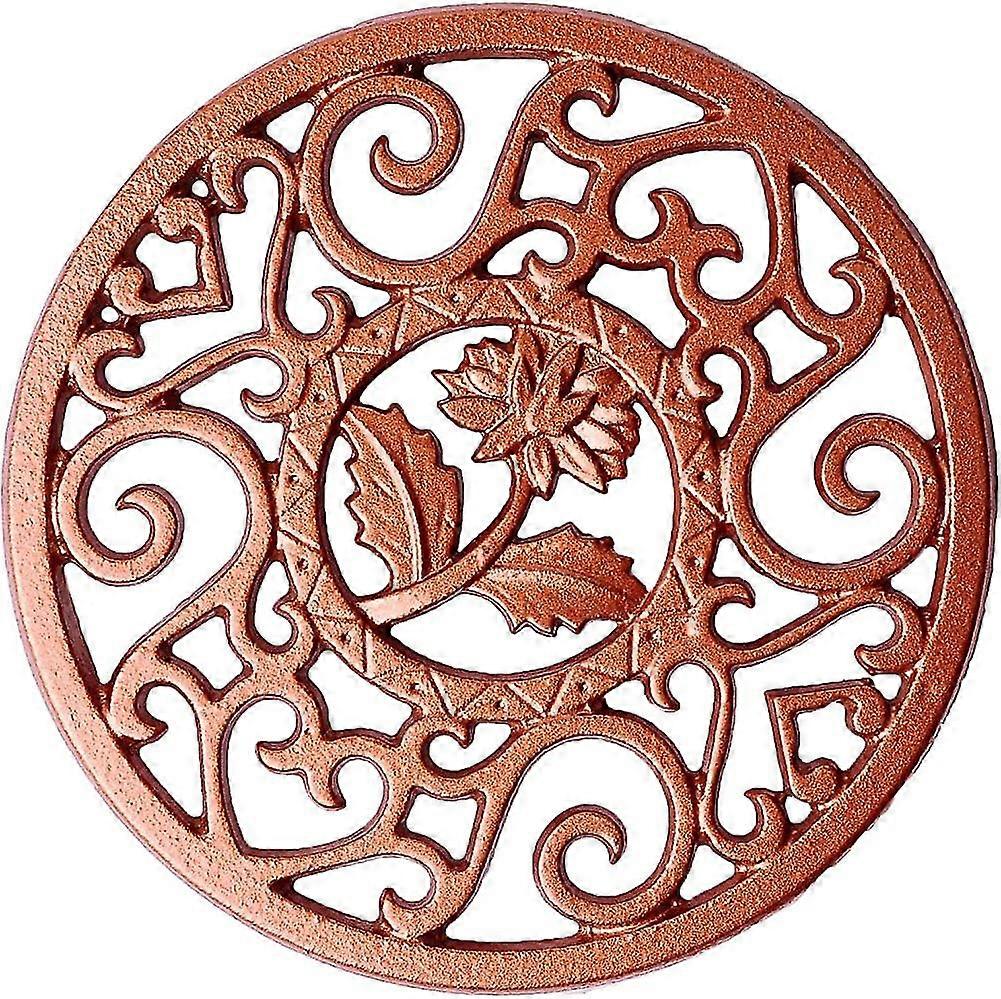 Cast Iron Teapot Coasters Heat Resistant Mat Durable Multi-purpose Kitchen Floral Pattern Gift