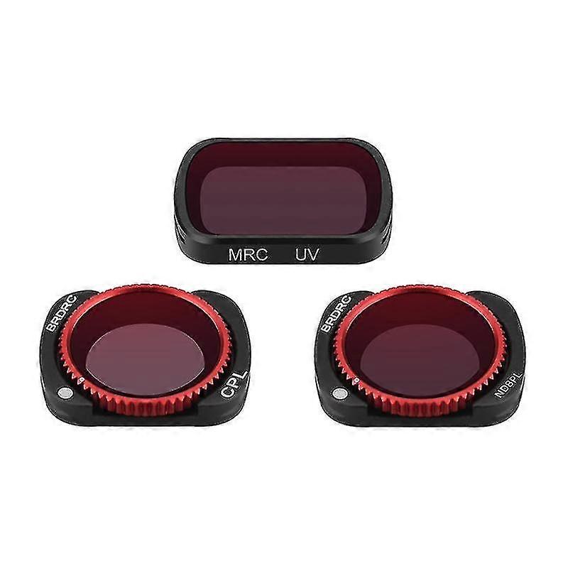3x Lens Filter Kit Adjustable Cpl/uv/nd8pl Camera Lens Filters For Pocket 2/1