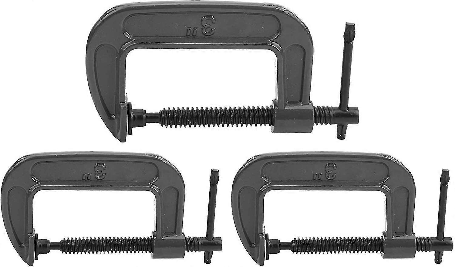 C Clamp, Fixing Jig, Accessory Tool, Black Durable, 2 Inch Woodworking Fixing Jig For Sale(black)(3pcs)