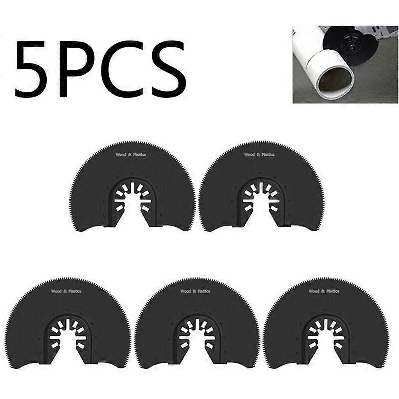 5 PCS Lame de Scie Segmente Mtal Lames de Scie Oscillante Semi Circulaire Universelles en Carbure pour Coupe du Bois du Plastique du Mtal des Ouvertur