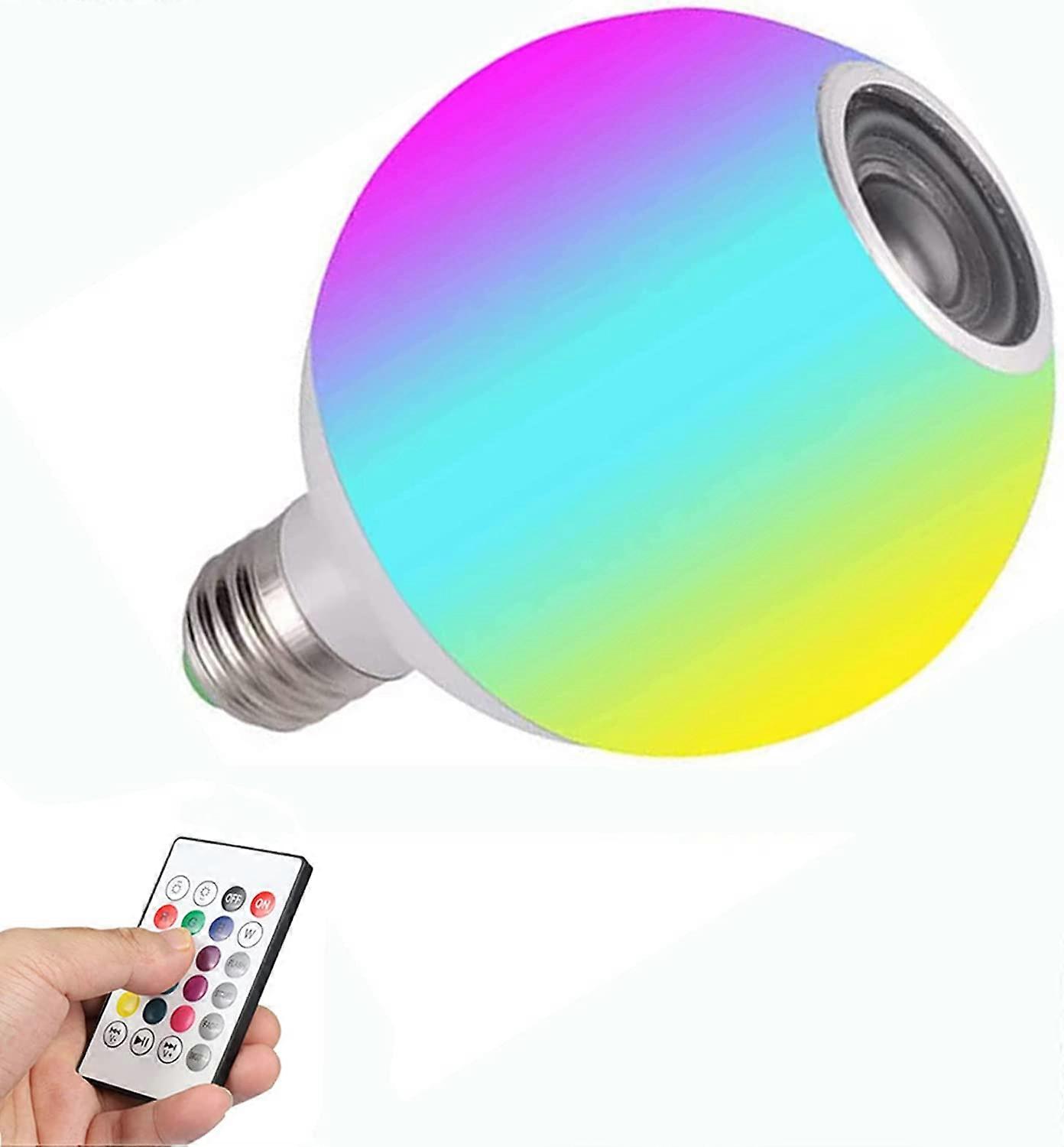 E27 Bluetooth Speaker Smart Music LED Light Bulb, with Remote Control