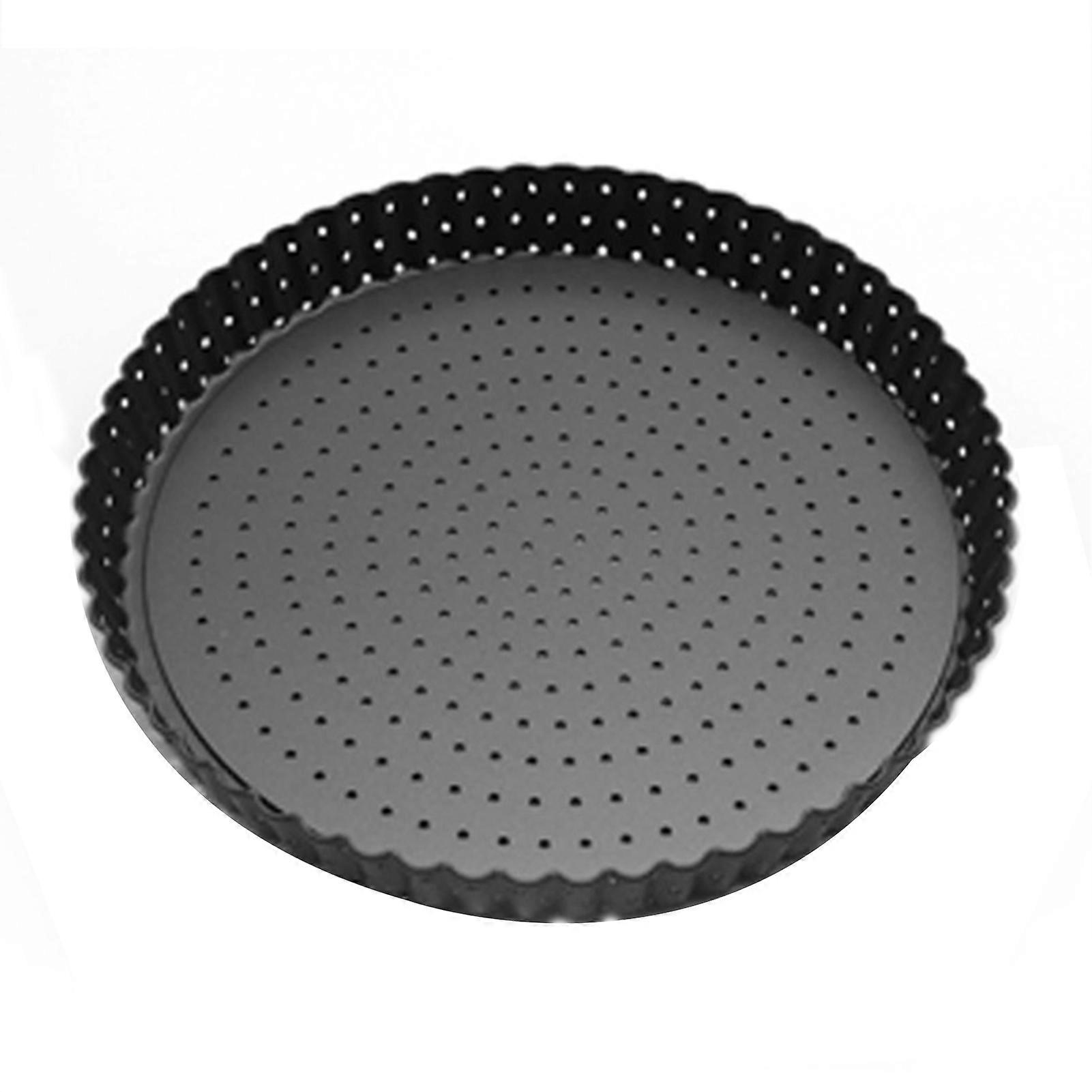 Pizza Pan Food Grade Non-Stick Reusable Dense Holes Design Heat-resistant Multipurpose High-carbon Steel Pizza Baking Pan with Removable Bottom Kitche