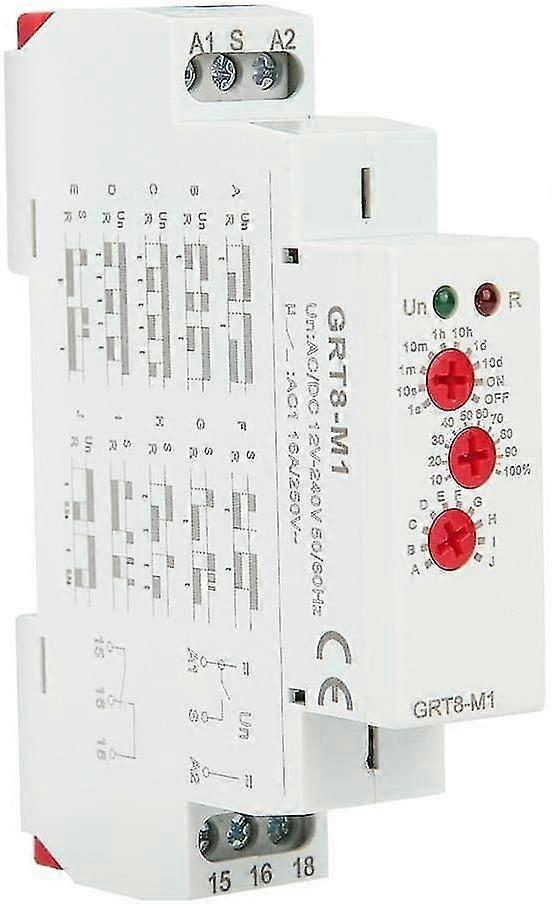 Relay Module, Ac/dc 12v ~ 240v Grt8-m1 Multifunction Delay Time Relay With 10 Functions Din Rail Mounting Relay Module