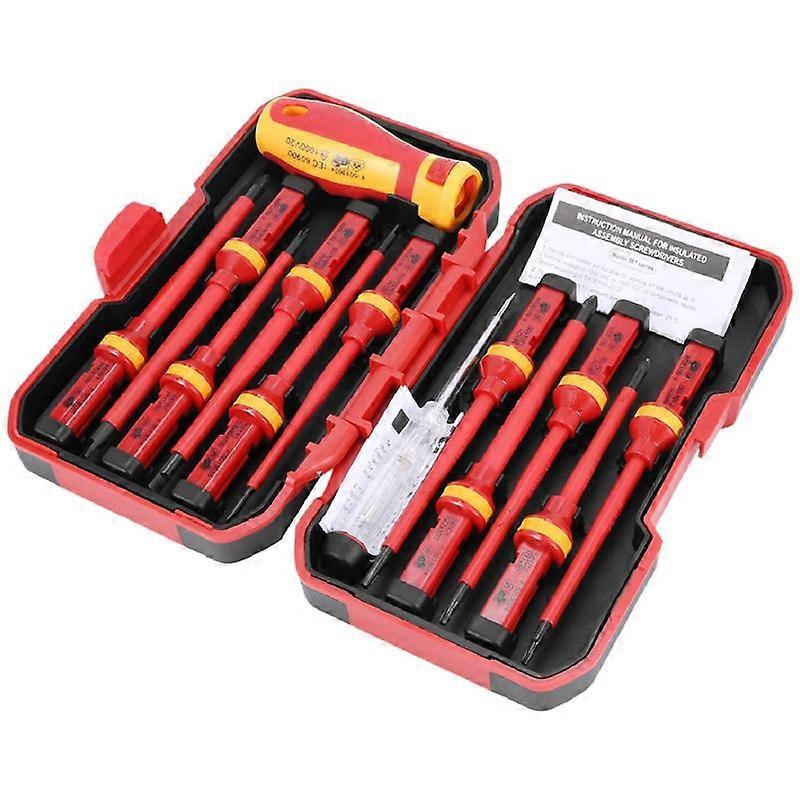 13 Pcs VDE Insulated Screwdriver Set CR-V High Voltage 1000V Magnetic Slotted Torx Screwdriver Dura