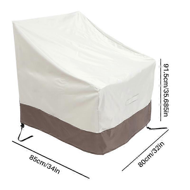 Confezione da 2 Patio Adirondack Chair Cover 31X33X36 pollici Heavy Duty Outdoor Cover 420D, impermeabile per esterni beige