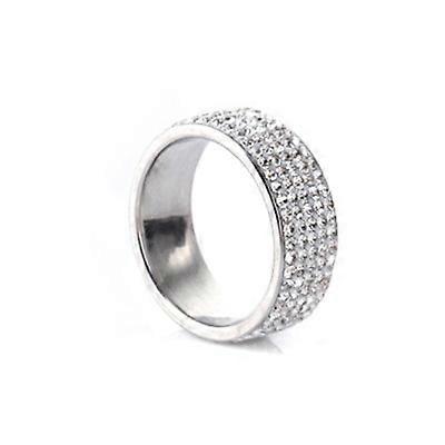 Solid Sterling Silber Weiß Saphir Diamant Ehering