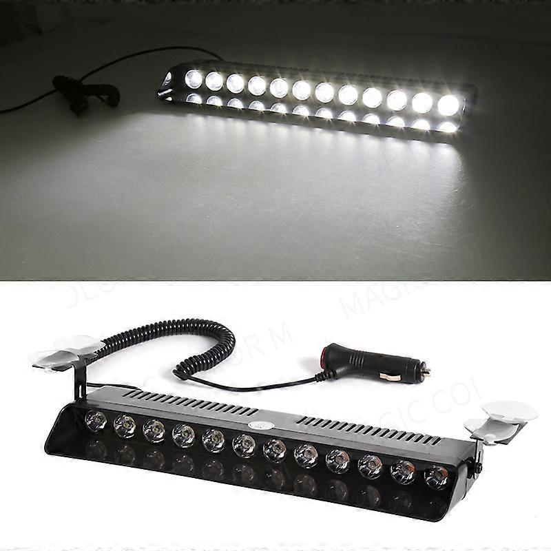12 LED Car Strobe Light Flash Warning Signal Beacon Police Fireman Emergency Windshield Trailer Vehicle Indicators Waterproof
