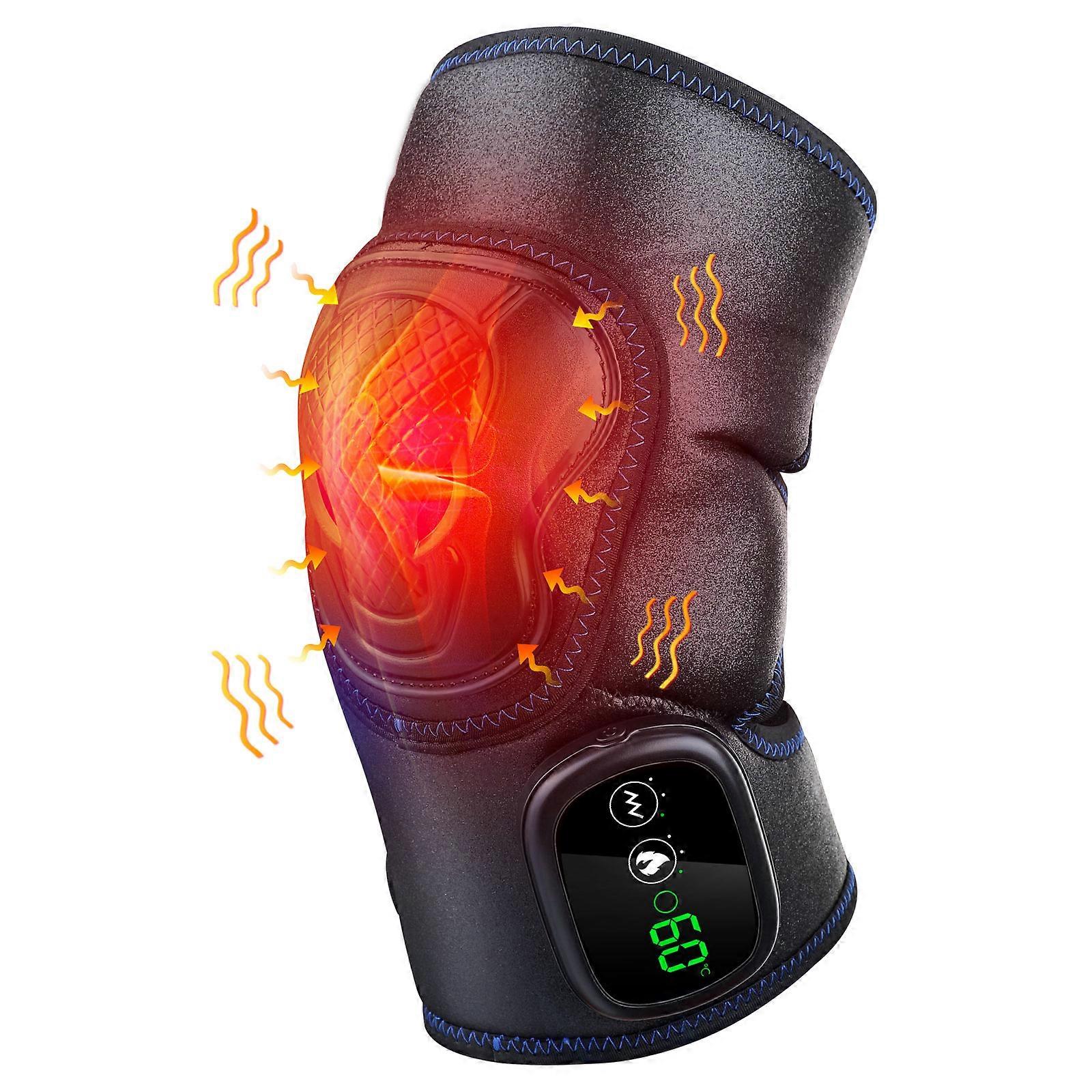 Electric Heating Knee Massager LED Display Vibration Physiotherapy For Leg Knee Rehabilitation Support Brace Pad Pain Relief