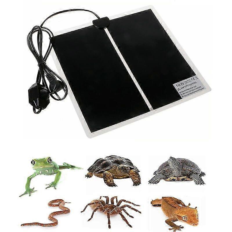 Reptile Terrarium Heat Mat 14w Adjustable Heat Mat With Temperature Control Amphibian Reptile Lizard Tortoise Snake Heat Mat (14w: 28x28cm)