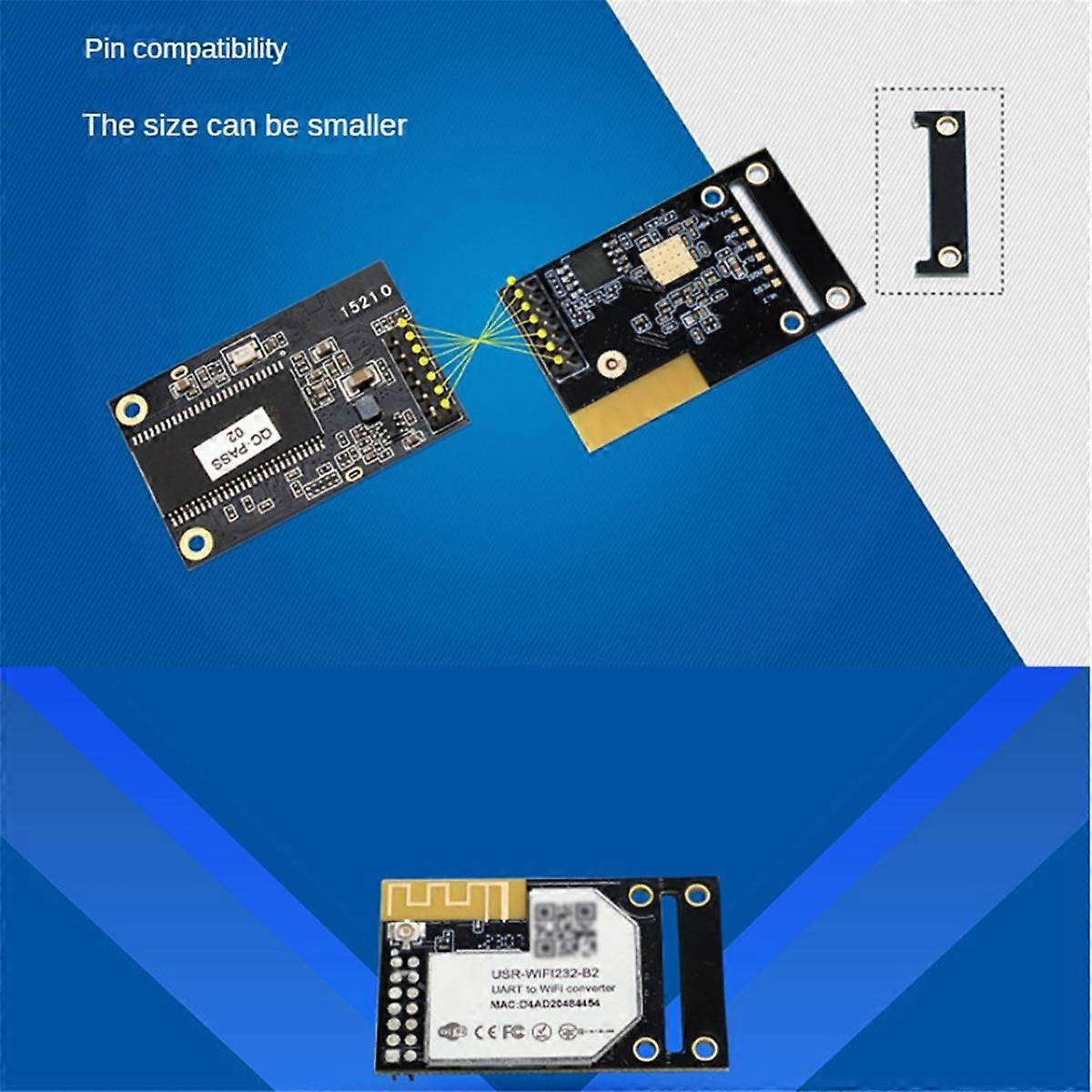 -WIFI232-B2 Moduli da UART a WiFi/Ethernet Modulo TTL da seriale a Wi-Fi incorporato Supporto da Modbus RTU a Modbus TCP