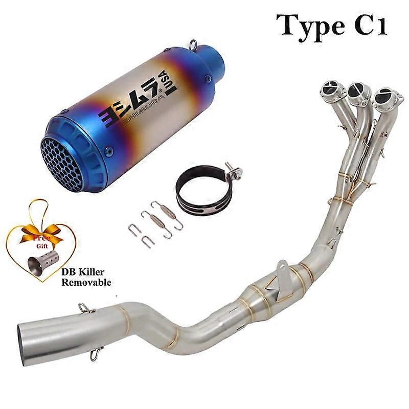 Sistema de Escape completo para motocicleta, silenciador de tubo de enlace delantero modificado, DB Killer, para Yamaha Tracer9 Tracer 9 GT 2021 2022 