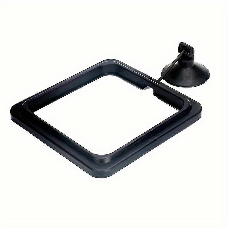 Aquarium Feeding Ring, Fish Tank Station Floating Food Tray Feeder, Square Circle Accessory Fish Food Feeder With Suction Cup