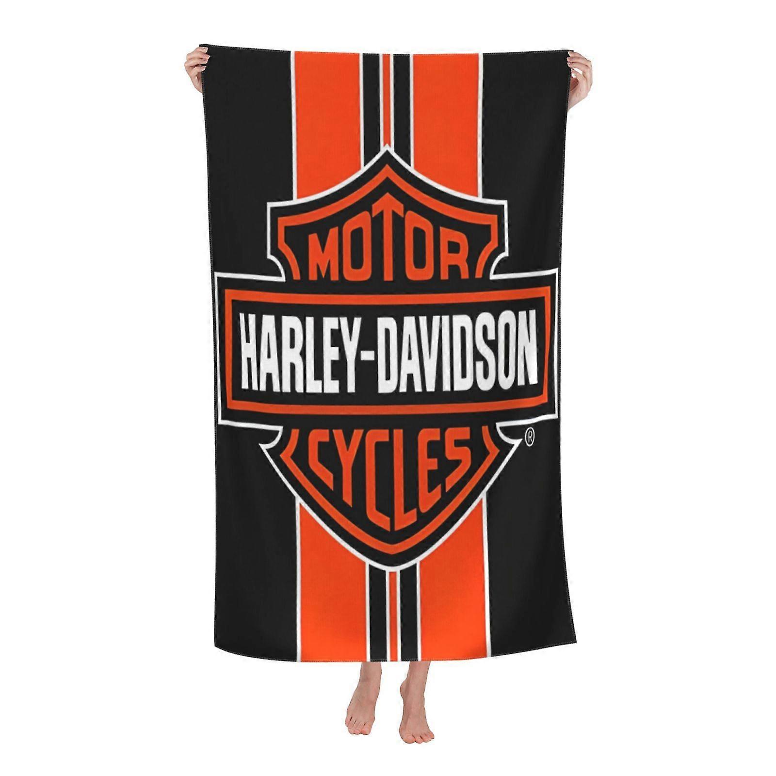Harley Davidson-3 Serviette de bain Serviettes unisexes Serviette de mode Serviettes de plage en fibre superfine-DW672