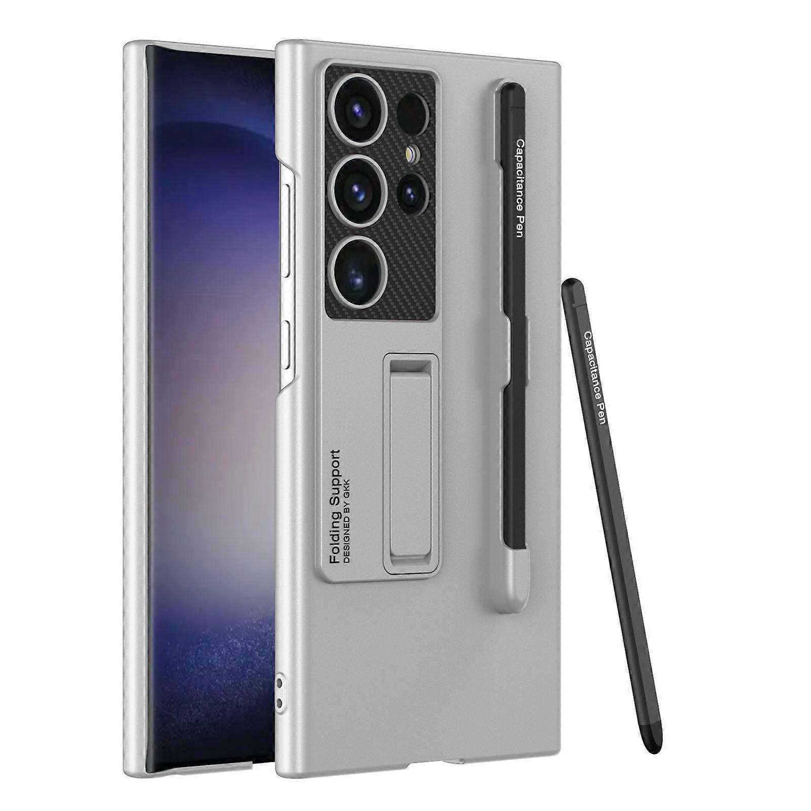 for Samsung Galaxy S24 Ultra Phone Case with S Pen Holder,Protective Thin Case for Galaxy S24 Ultra Case with Kickstand