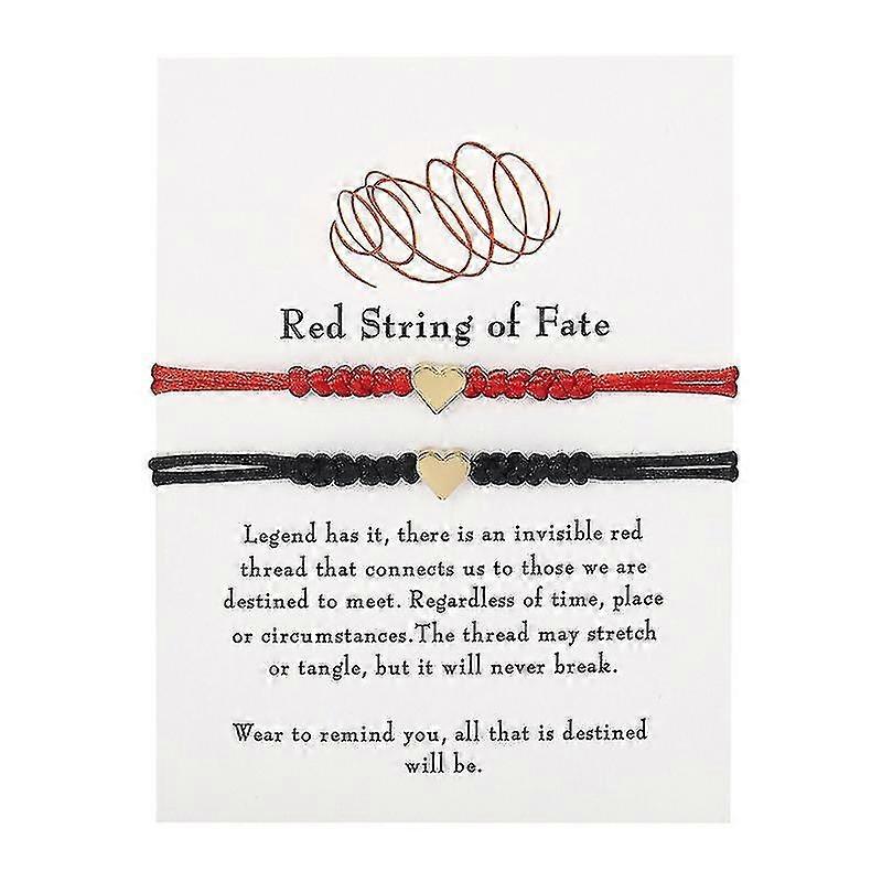 2 Pcs Lucky Red String Bracelet Kabbalah Amuleto 7 Nós Proteção Corda Presente