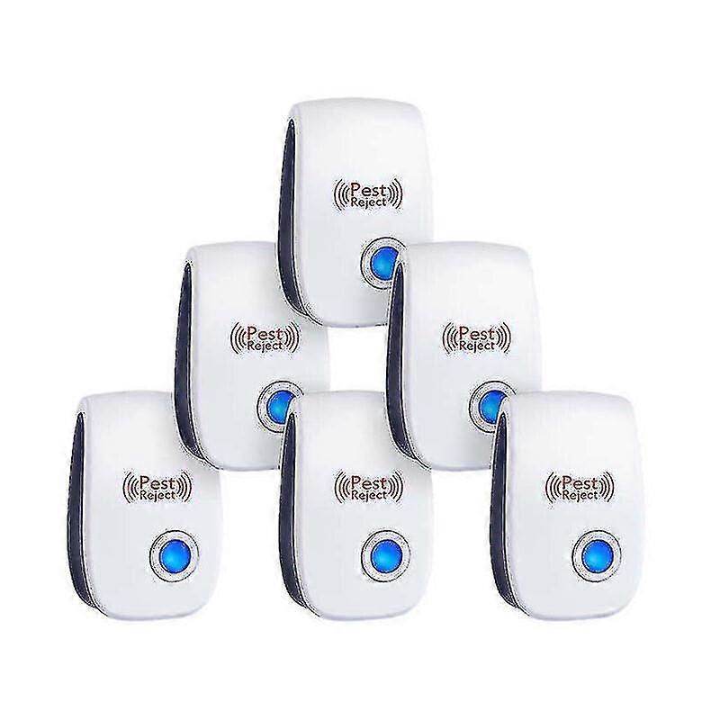 6 Pack Electronic Rat Repeller Ultrasonic Mosquito Repeller Cockroach Repeller