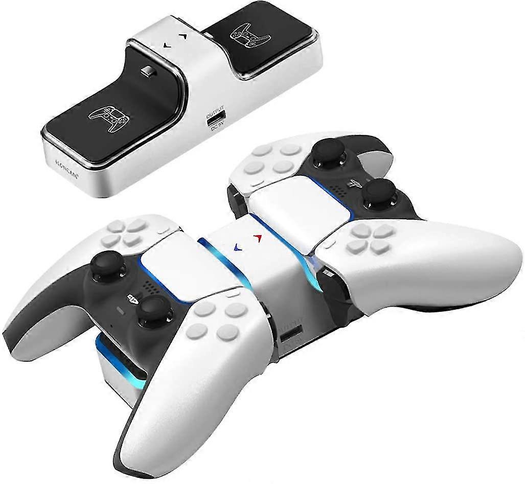 Ps5 Controller Charger Dual Usb Type C Fast Playstation 5 Charging Station Dock With Led Indicator
