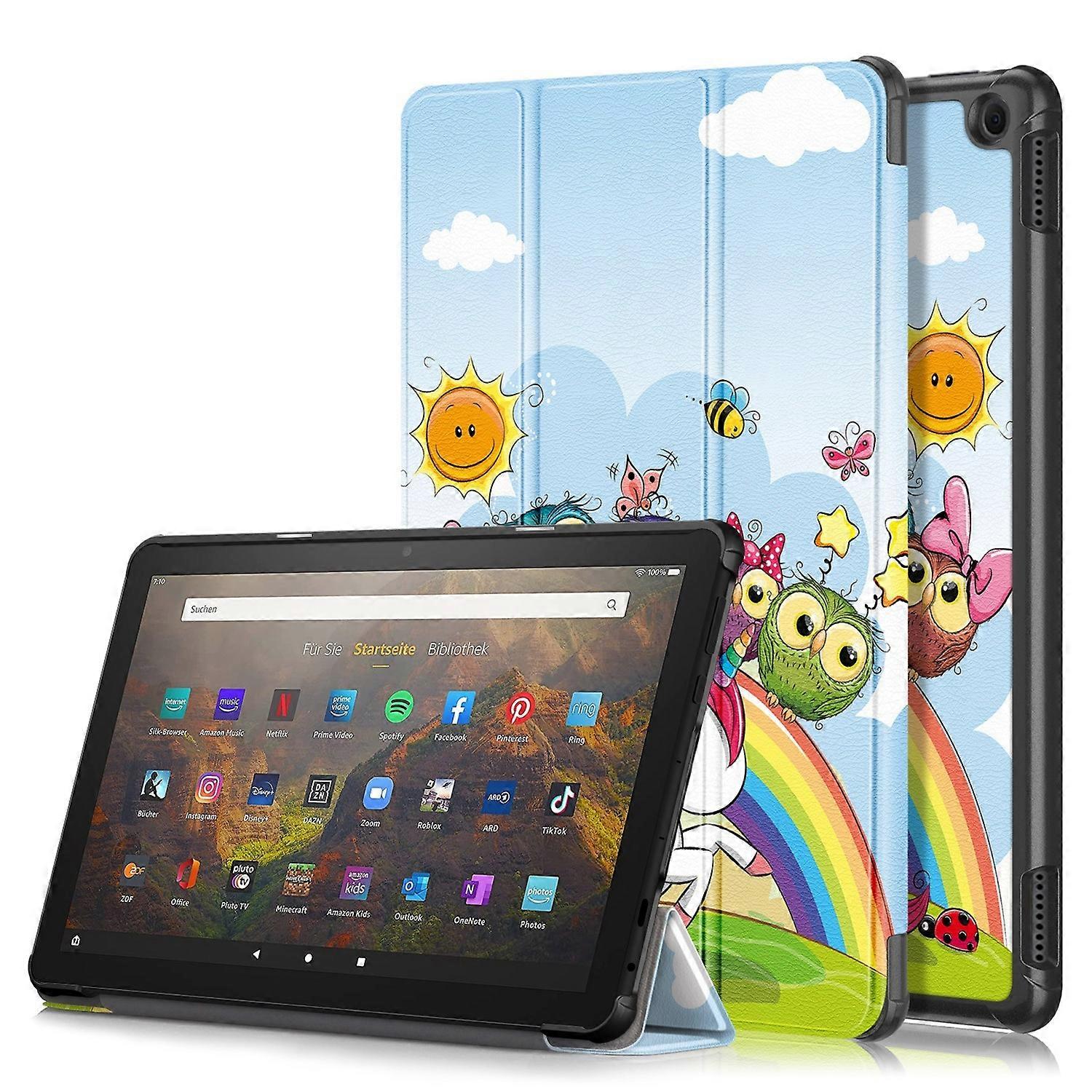 Drawing Leather Tablet Case For Amazon Fire HD 10 2023
