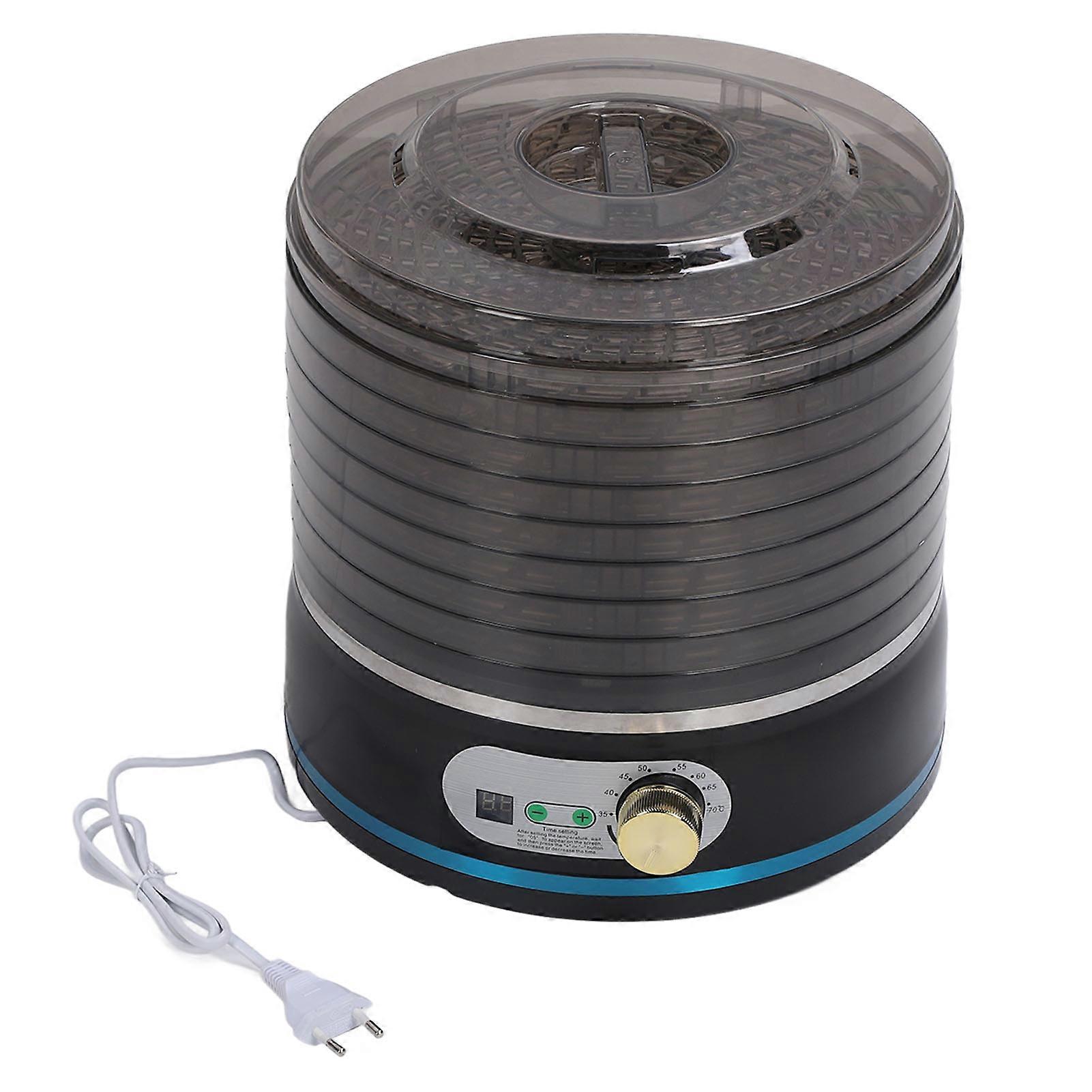 Svart 8-lags matdehydratormaskin DIY mat fruktdehydrator elektrisk mattørketrommel 220240V