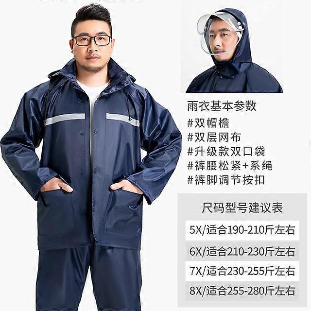 חליפות גשם גדולות חליפות מכנסיים שמנות לגברים אופנוע חשמלי חיצוני מפוצל במיוחד חליפות גשם 140 ק"ג יכול ללבוש 8XL moto accesorios