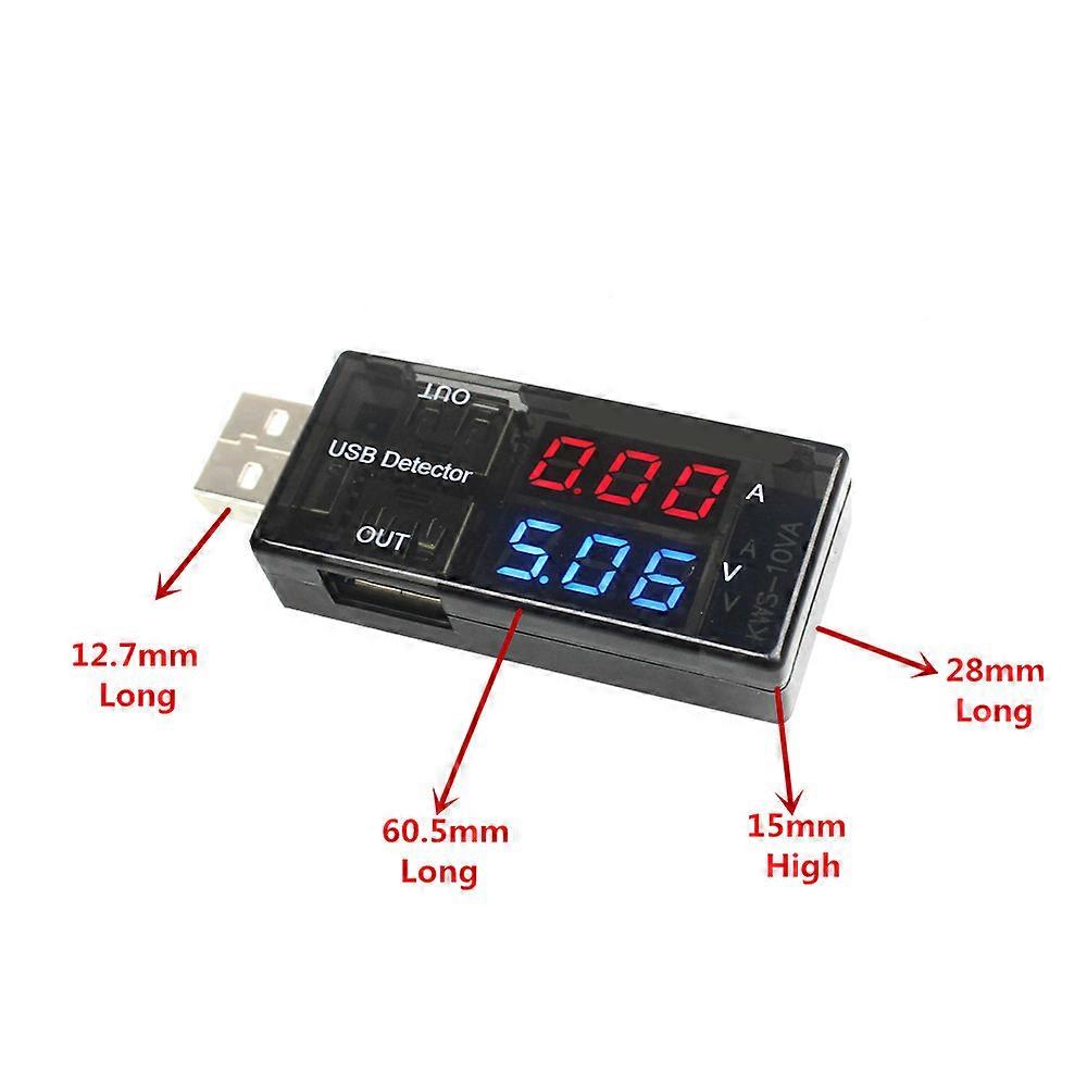 USB current and voltage detector tester USB meter voltage meter tester double table electronic diy kit