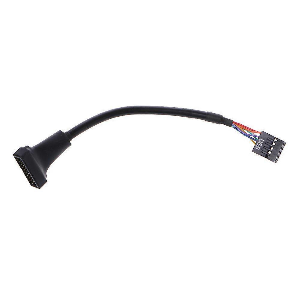 USB Header Splitter Cable,20 pin Motherboard USB Header to USB 9-Pin Cable