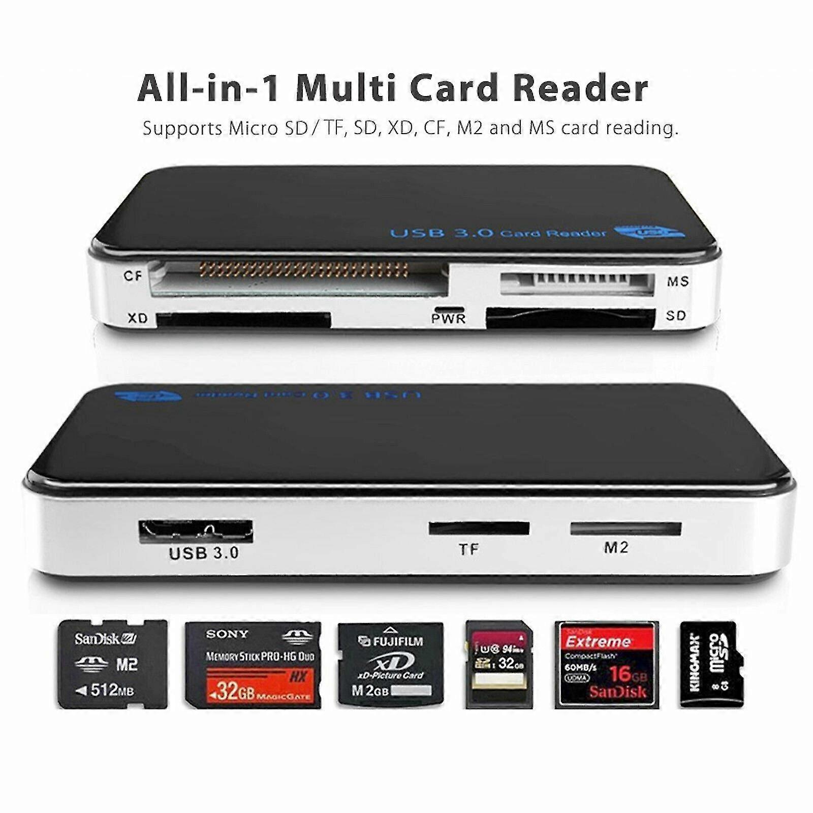 USB 3.0 All in 1 Compact Flash Multi Card Reader 5gbps CF Adapter Micro SD MS XD