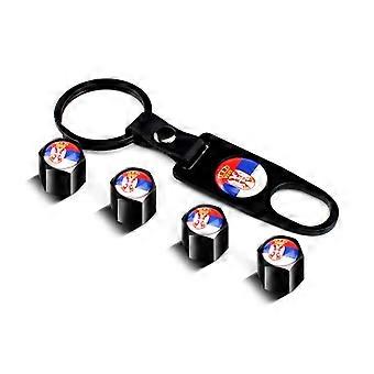 Car Tire Valve Cover Stems Cap Knurling Style Metal Wheel Stem Air Cap Seal Waterproof For Automobiles Motorcycles Trucks Bikes-Motor Vehicle Wheel Pa
