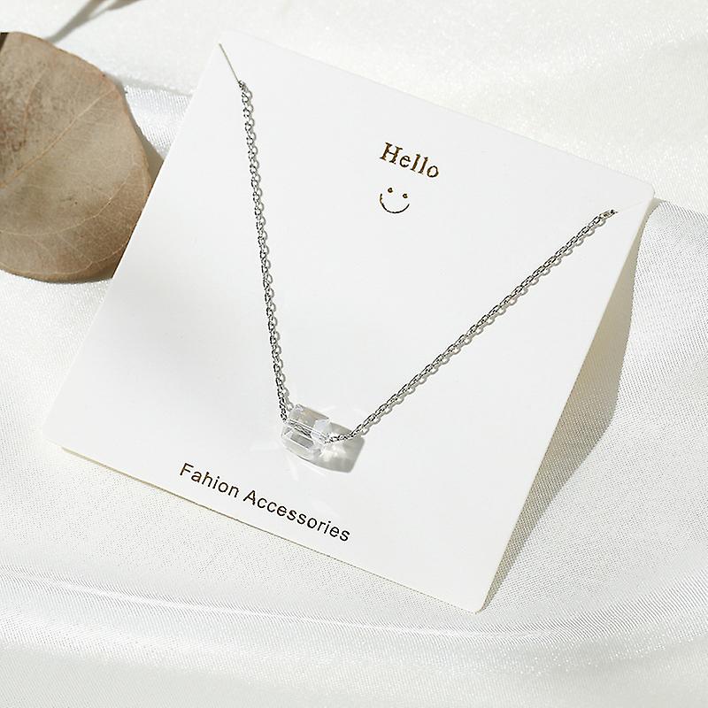 Zirconium Square Necklace Pendant