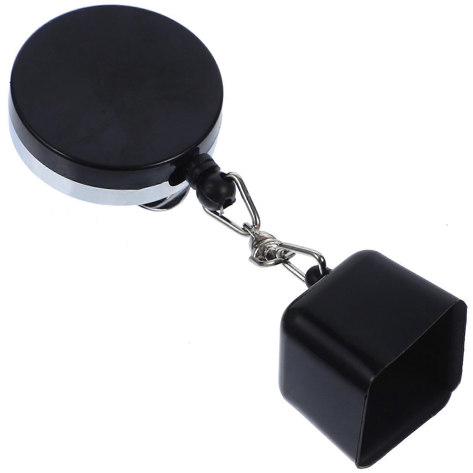 Retractable Chalk Holder with Belt Clip for Pool Billiard Snooker (Black)