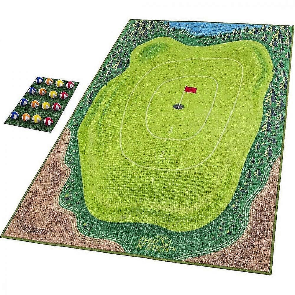 1set golfspillmatte med 16 grep golfballer og 1 mats o[J