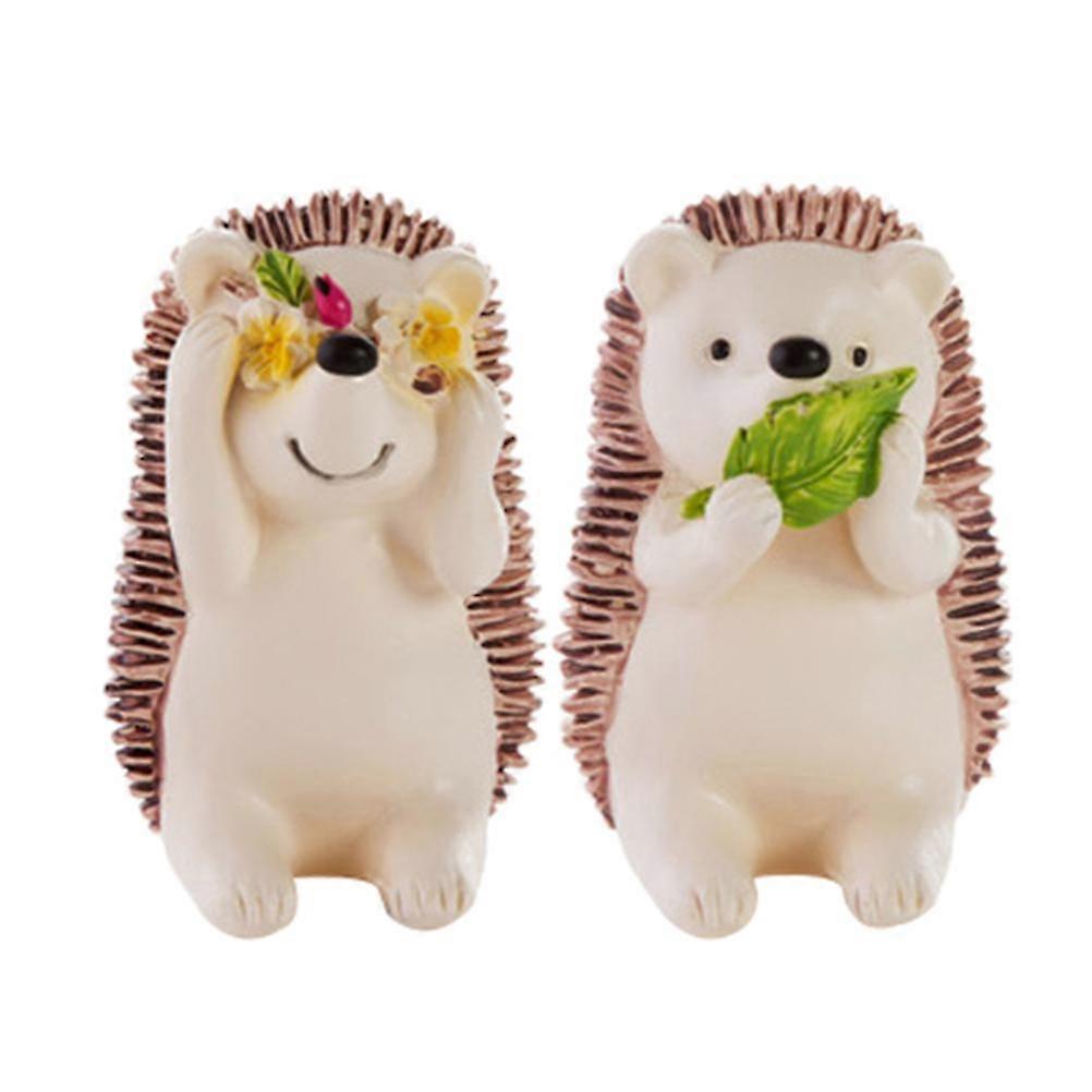 2pcs Creative Cartoon Hedgehog Toothbrush Holders Multi-function Storage Racks Toothbrush Organizer for Bathroom (Coffee) Z