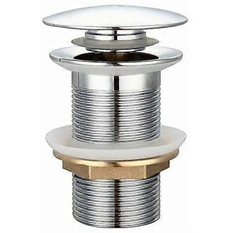Basin Drainer Standard-G 1  No Overflow Universal Drainer Basin Drainer Automatic Drainer Brass Chrome Plated For Basins without Overflow