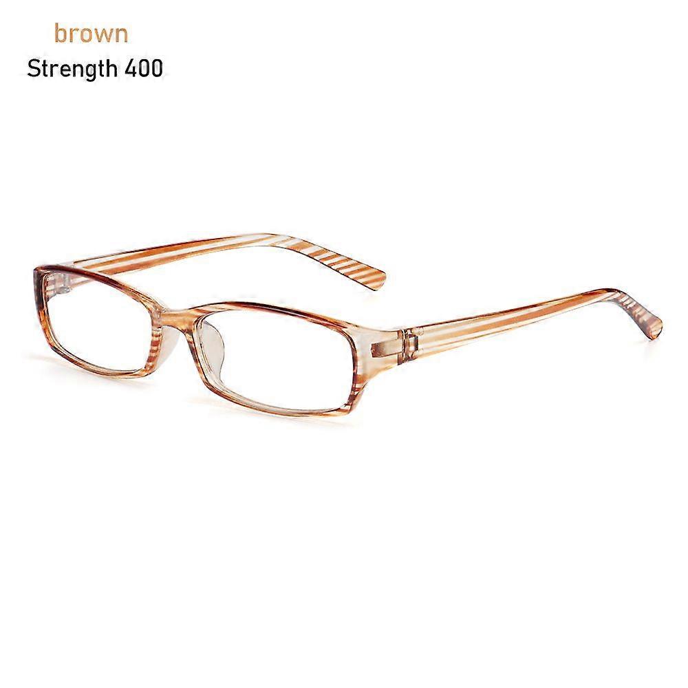 Fashion Rectangle Reading Glasses Urltra-Light Women Men Wood Grain Far Sight