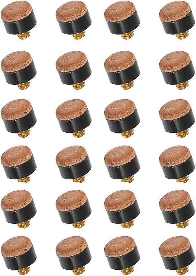 Billiard Cue Tips, 10mm Screw-in Process Billiard Tips, Cue Tips Brown for Snooker