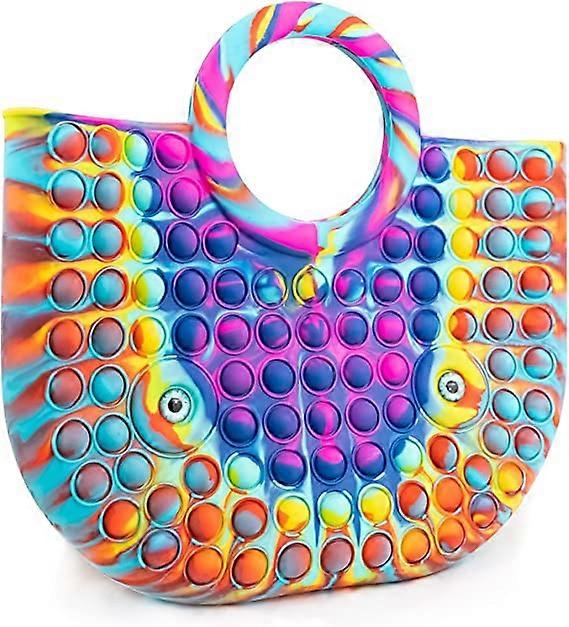 Push-väskor för kvinnor, färgglada väskor för att packa strandväskor, sensoriska leksaker, ångestlindring