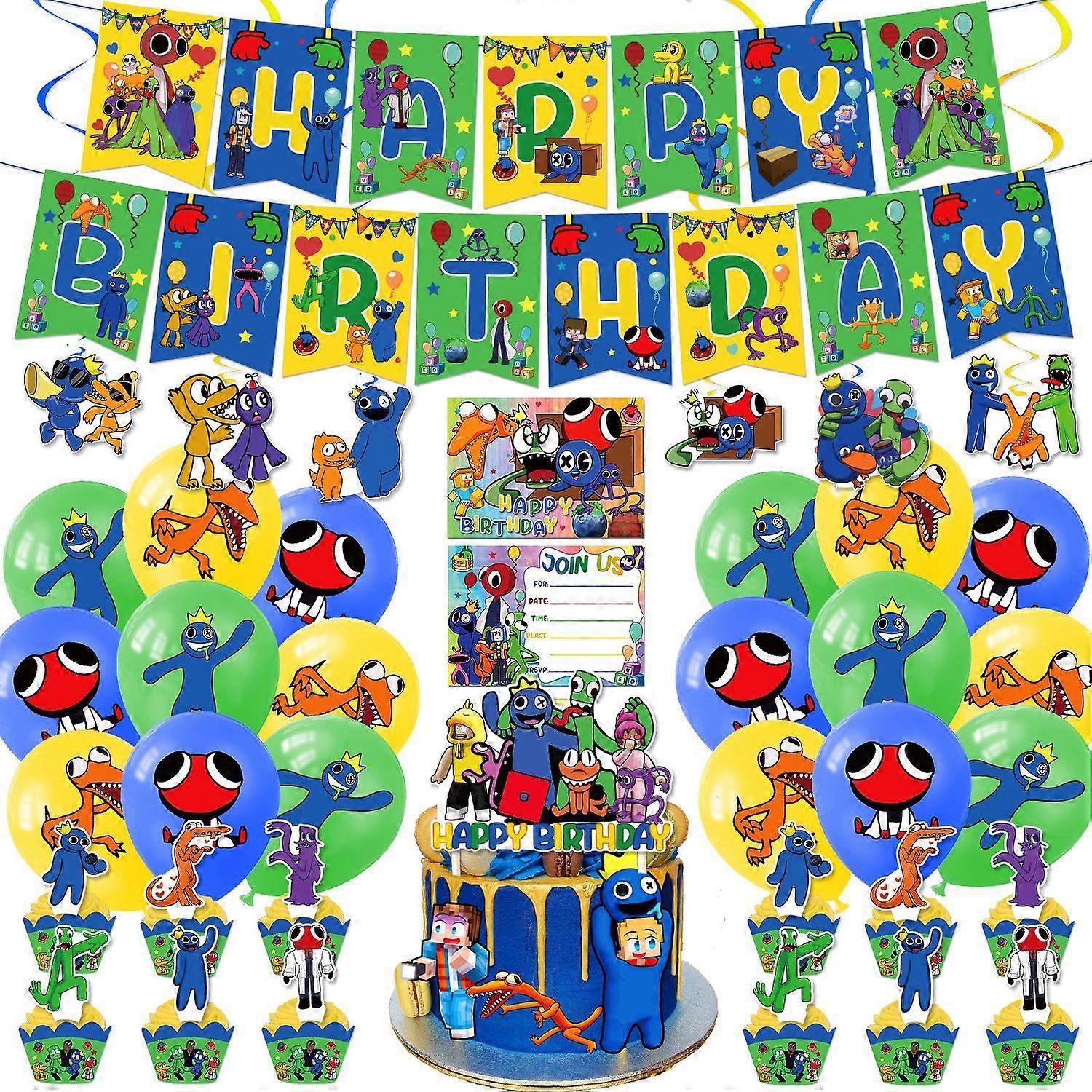 Rainbow Friends Theme Bursdagsfest Dekorasjon Rainbow Friends