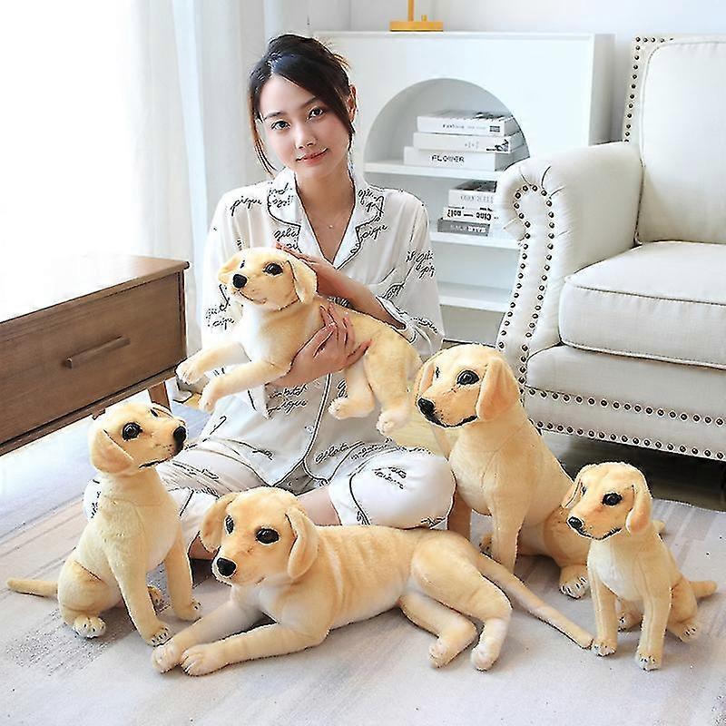 Προσομοίωση Golden Retriever κούκλα βελούδινα παιχνίδια χαριτωμένο μεγάλο σκύλο οδηγό σκυλιών γεμιστά μαλακά παιχνίδια ζώων για τα παιδιά συνοδεύουν δώρα κούκλας