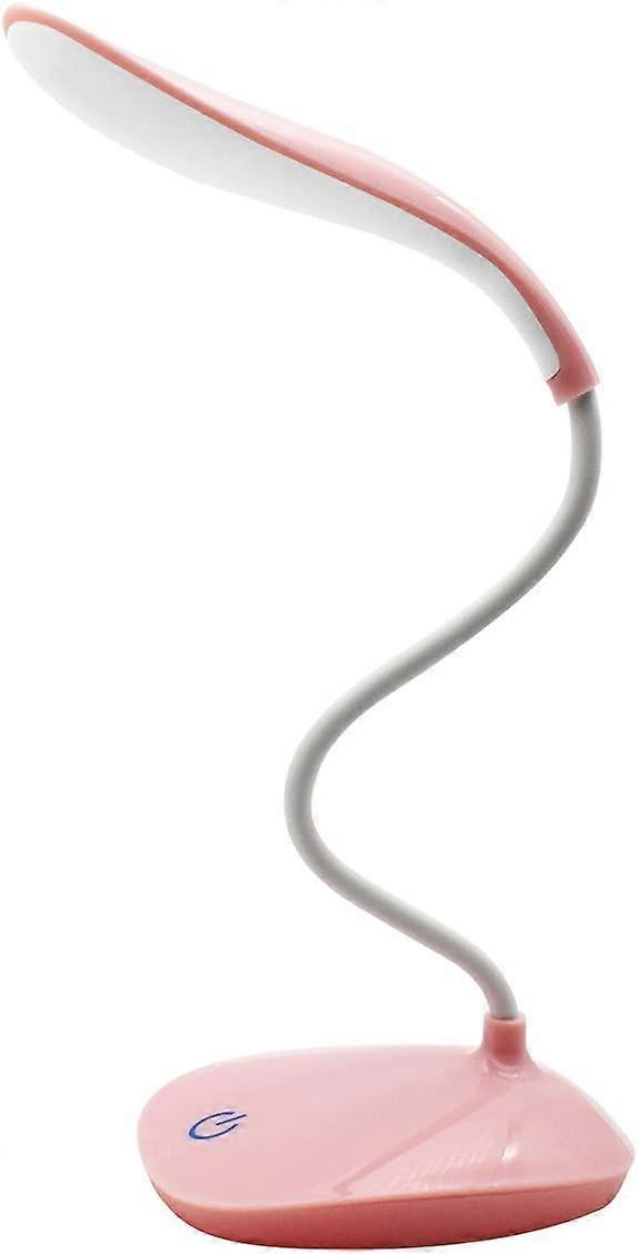 Portable LED Reading Light with Dimmable 3-Level Touch Control (Pink)