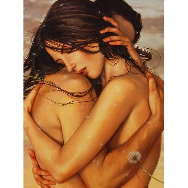 Diamond Painting By Numbers Portrait Couple Mosaic Pop Art Relaxing Style